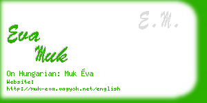 eva muk business card